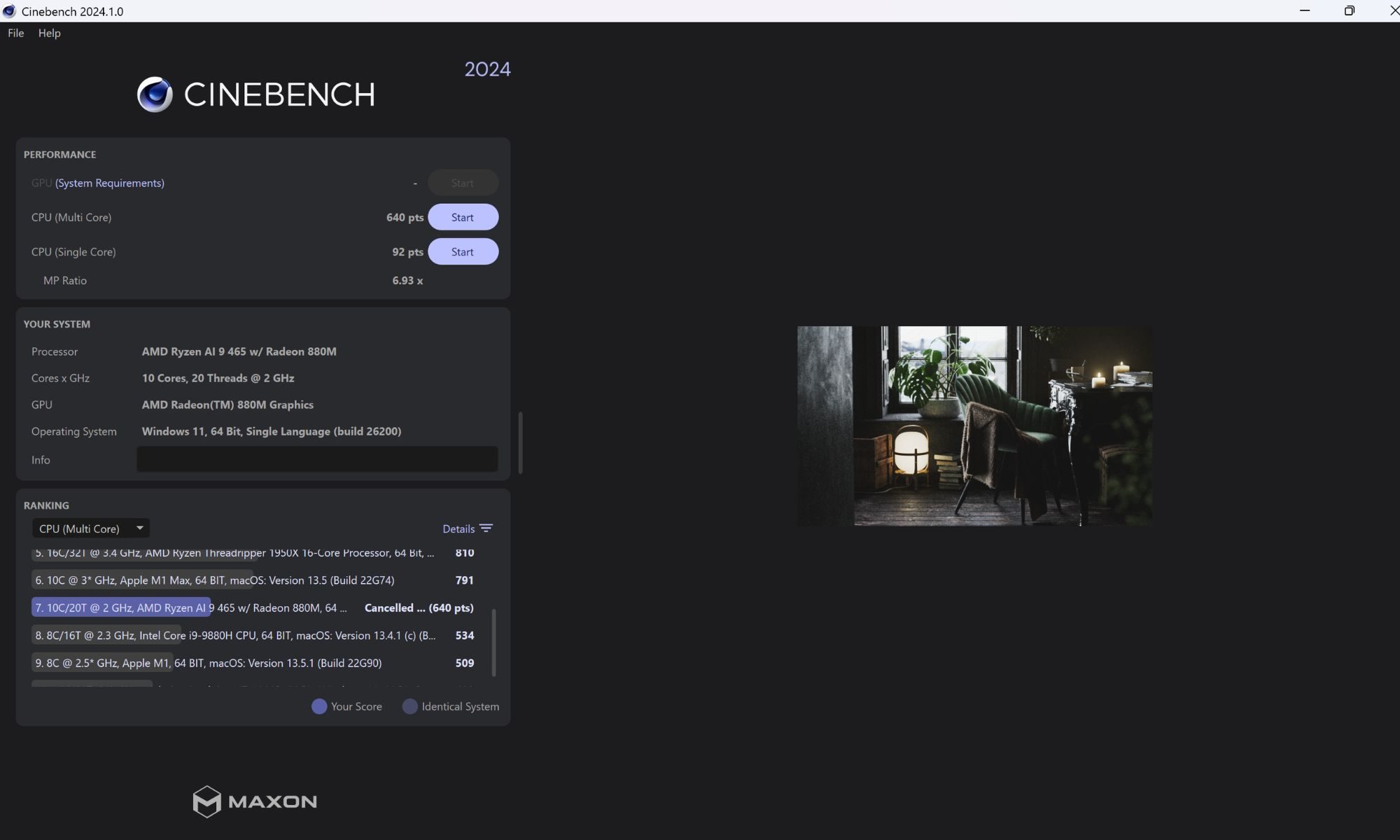 Cinebench Score