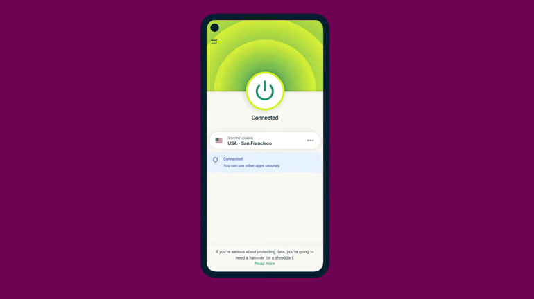 ExpressVPN on Android.