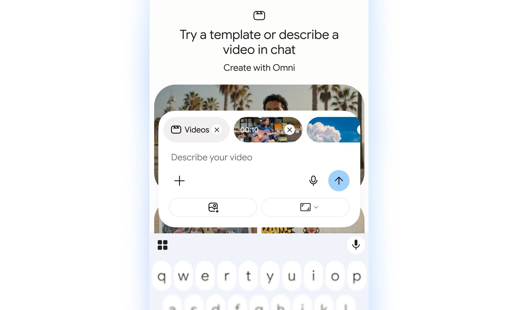 Google Omni offering video templates
