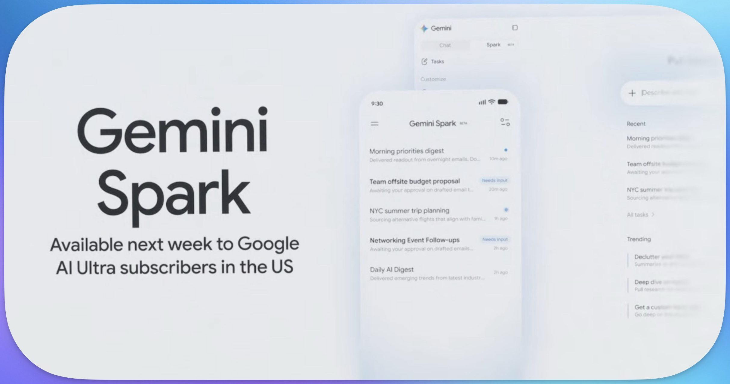 Gemini Spark Availability slide