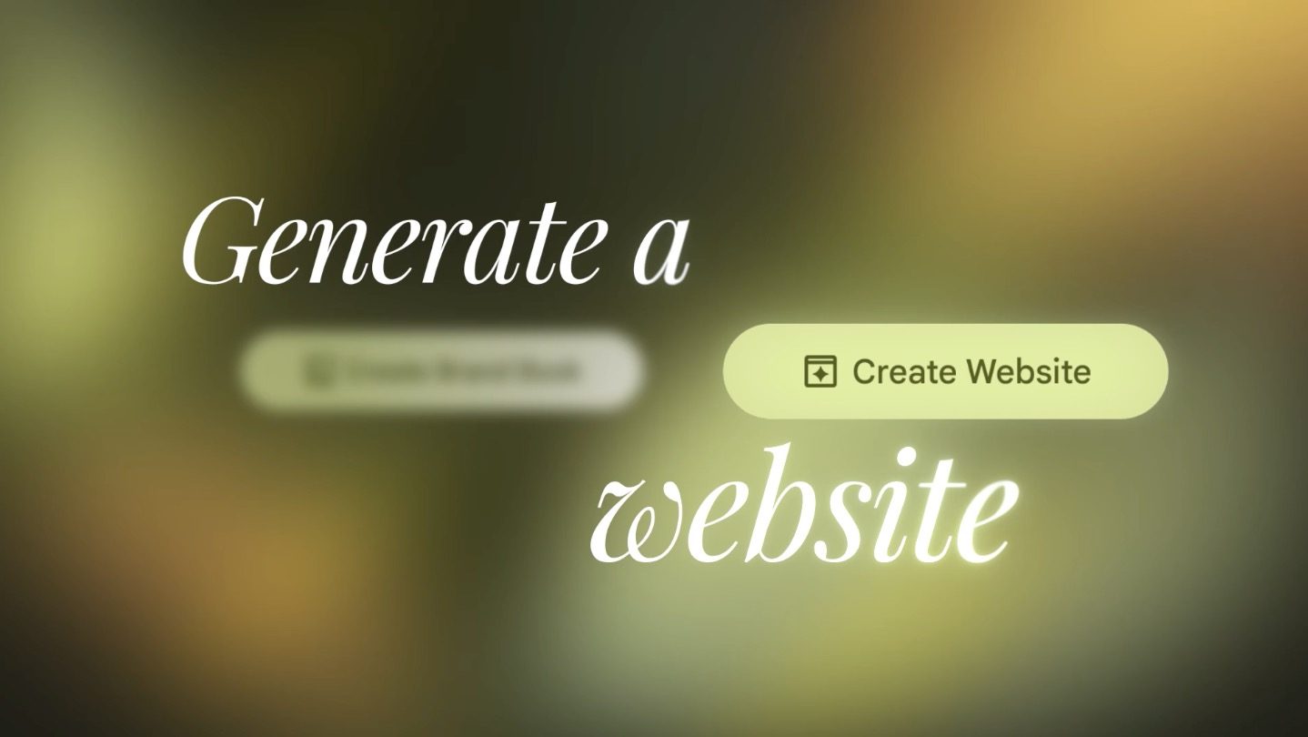 Generate a Pomelli website