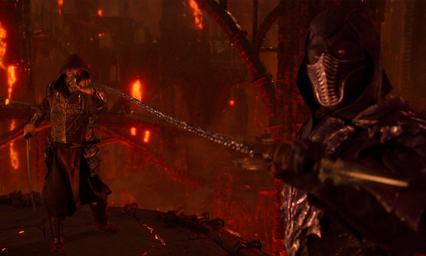 Mortal Kombat 2 Movie Screen Scorpion and Noob Saibot
