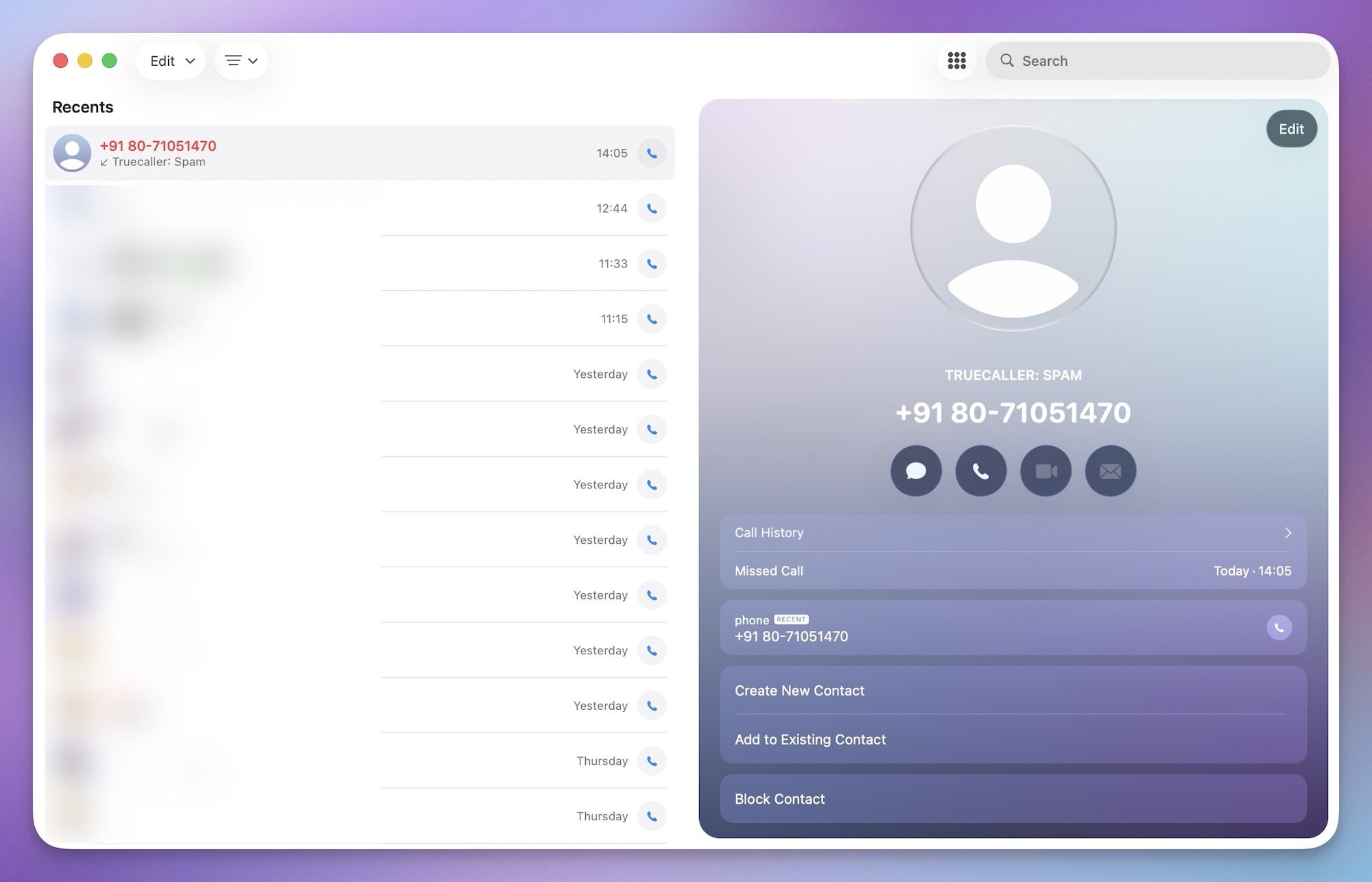 Phone app on Mac
