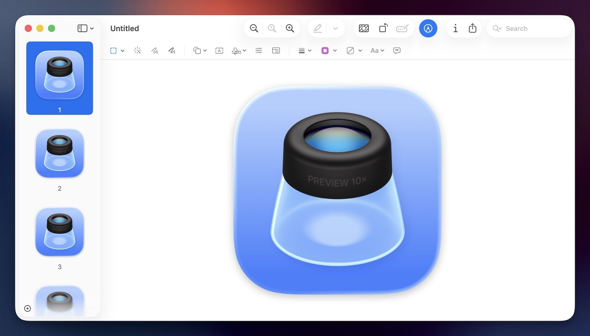 Preview app icon open in Preview