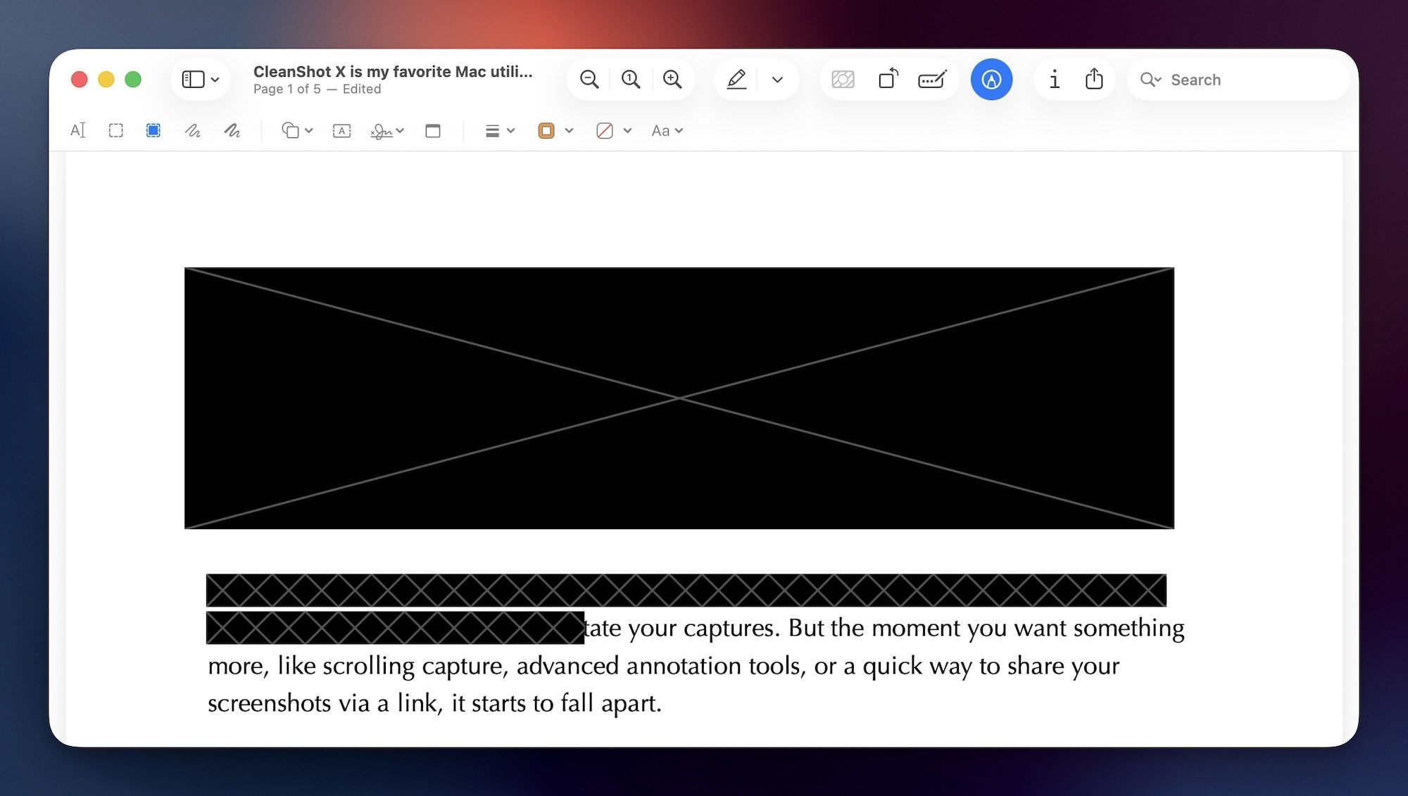 Redacted PDF document example
