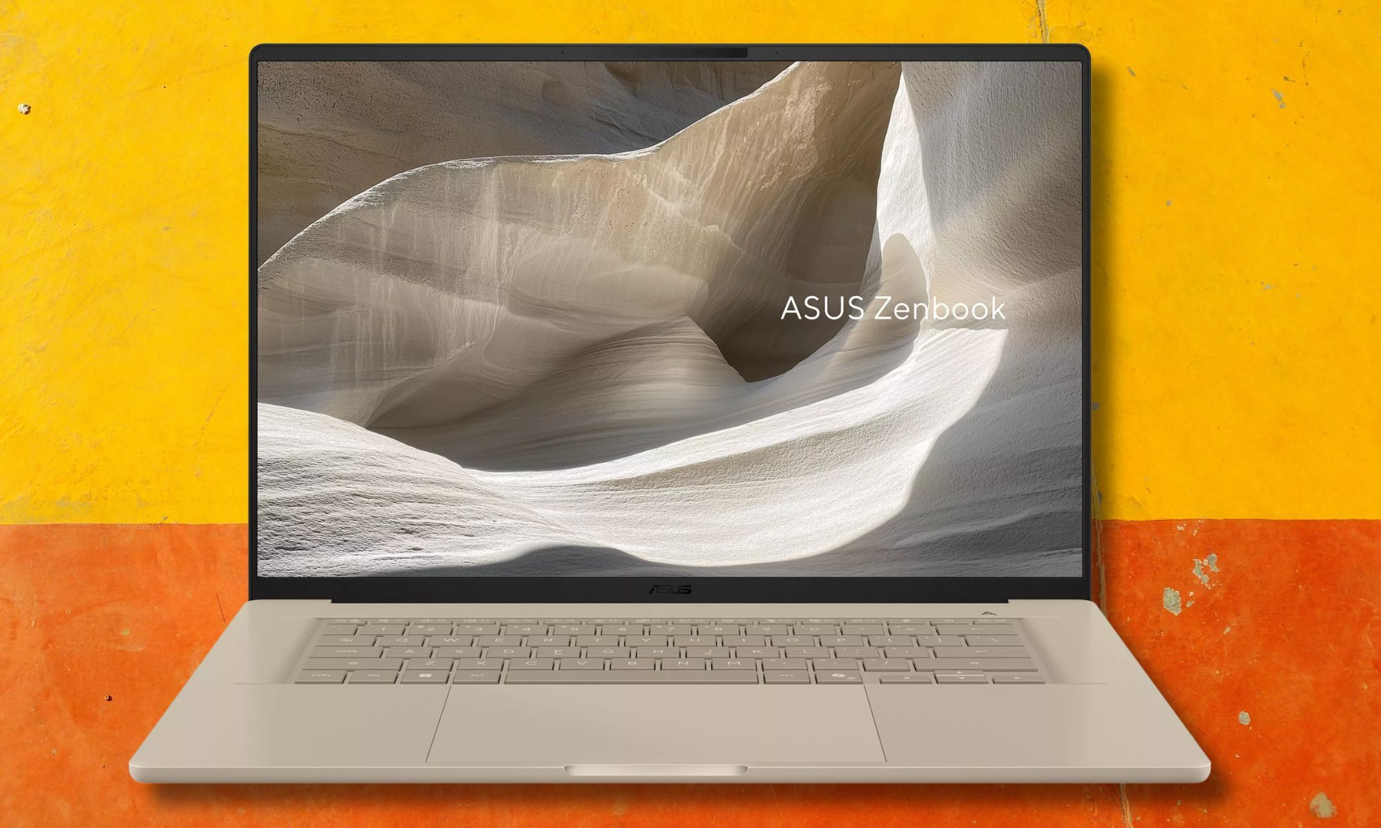Asus Zenbook A16 front view.