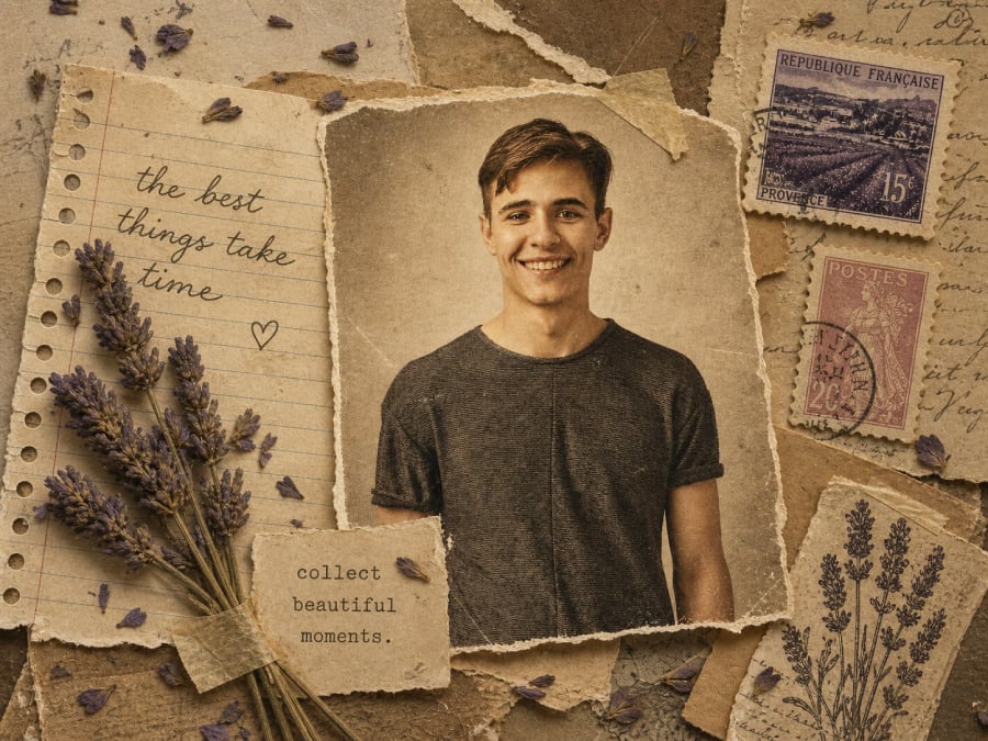 The scrapbook collage.
