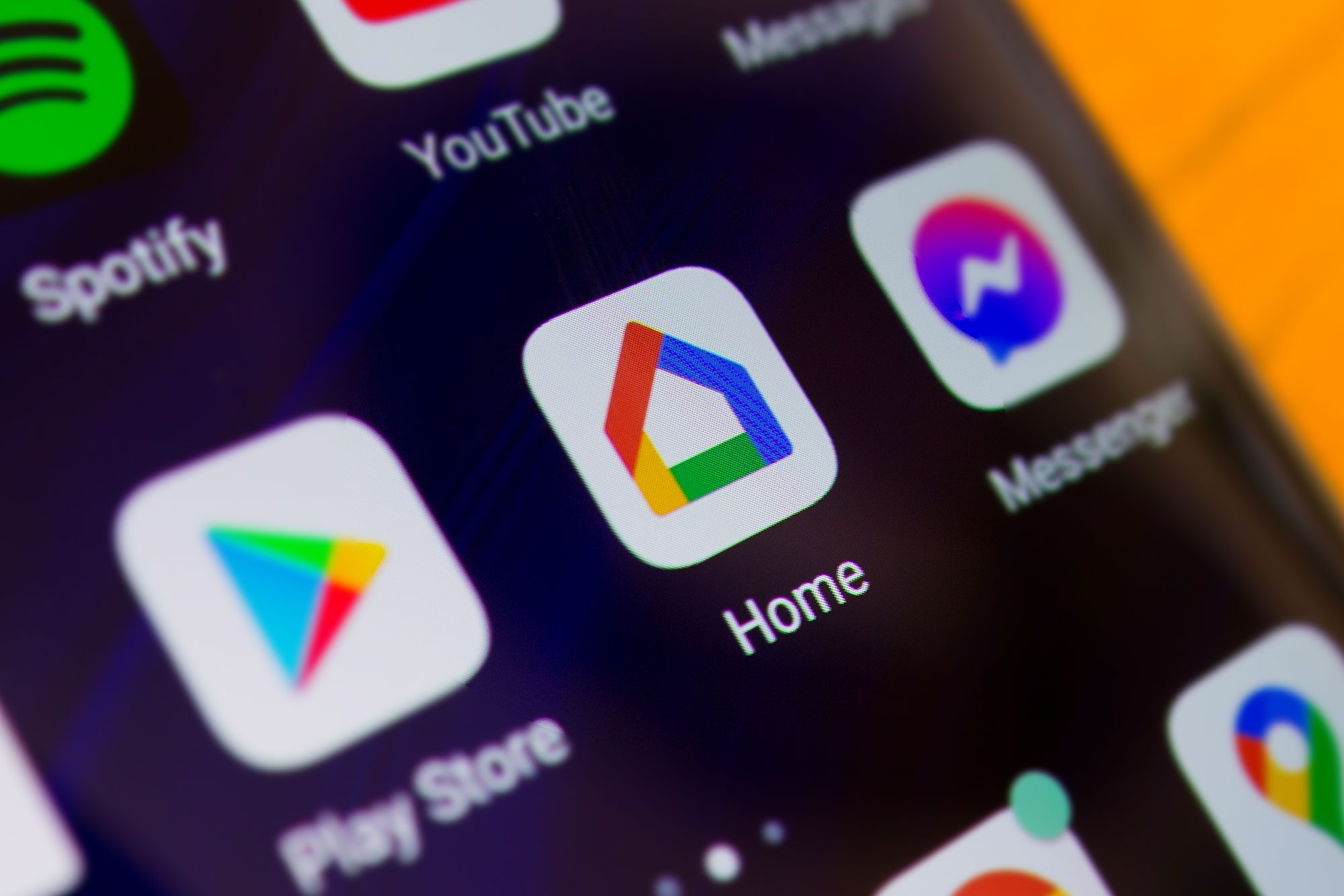 Google Home icon on home screen.