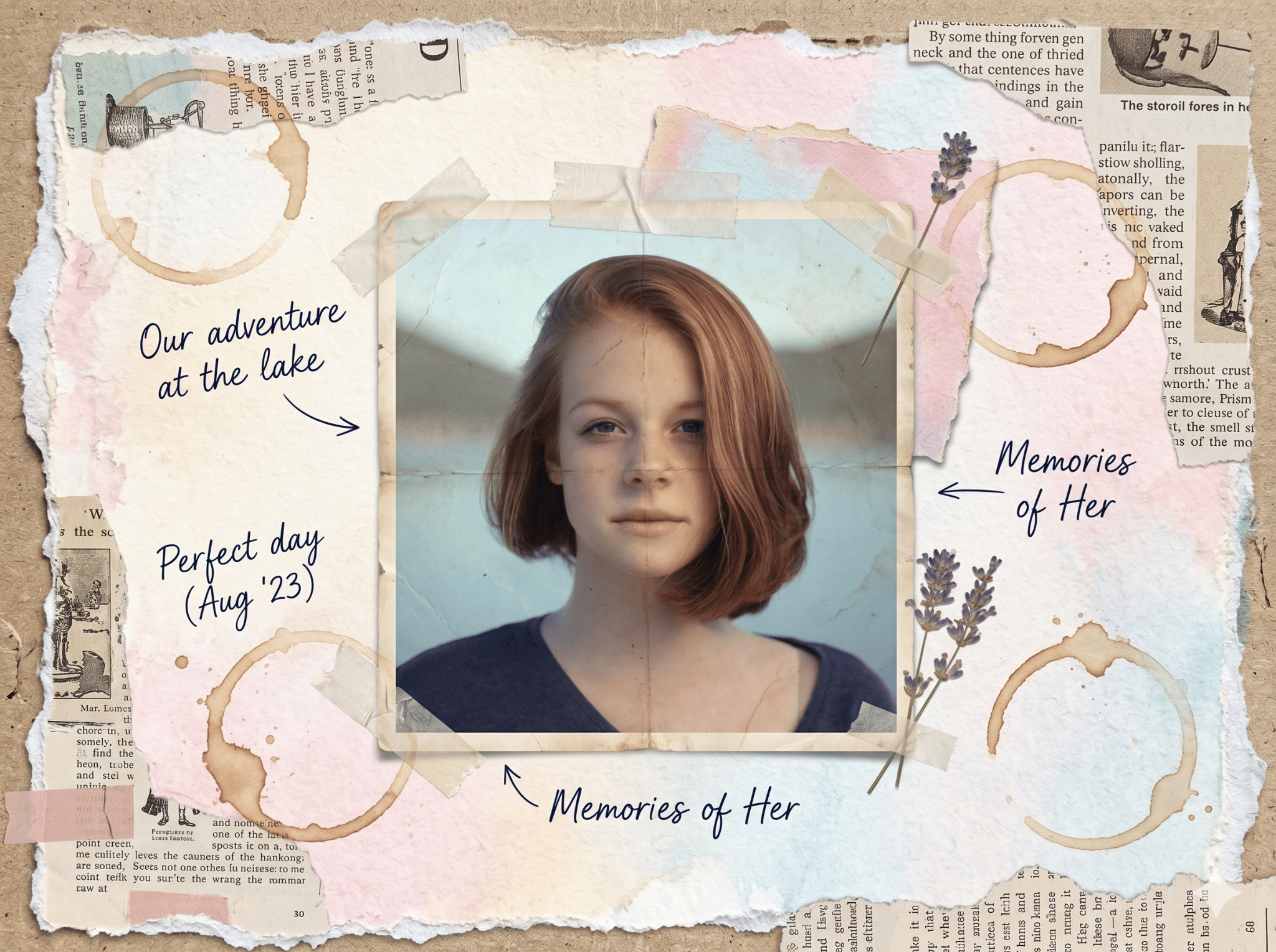 Scrapbook collages and digital journals.