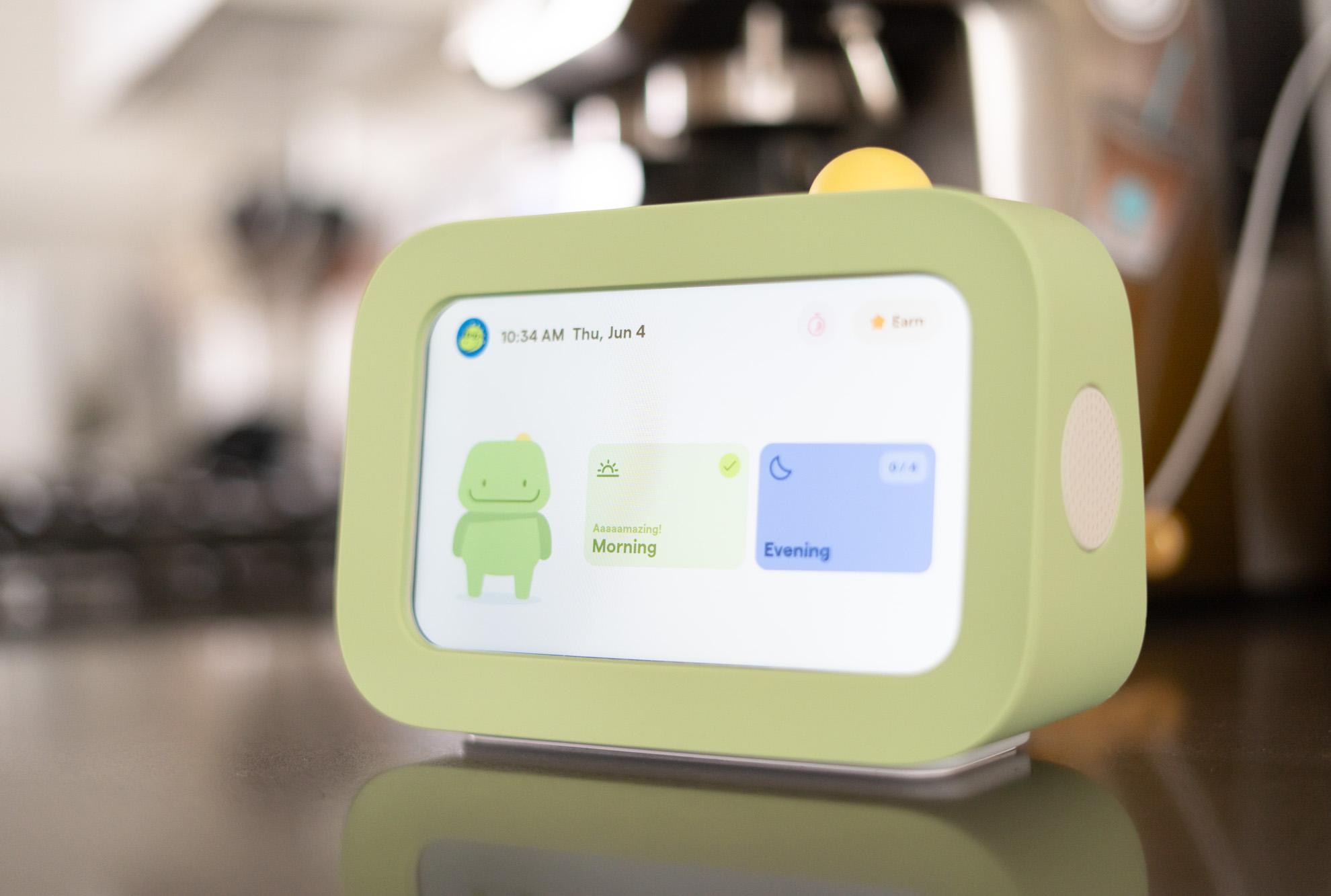 Skylight Buddy chore tracking device on a kitchen counter