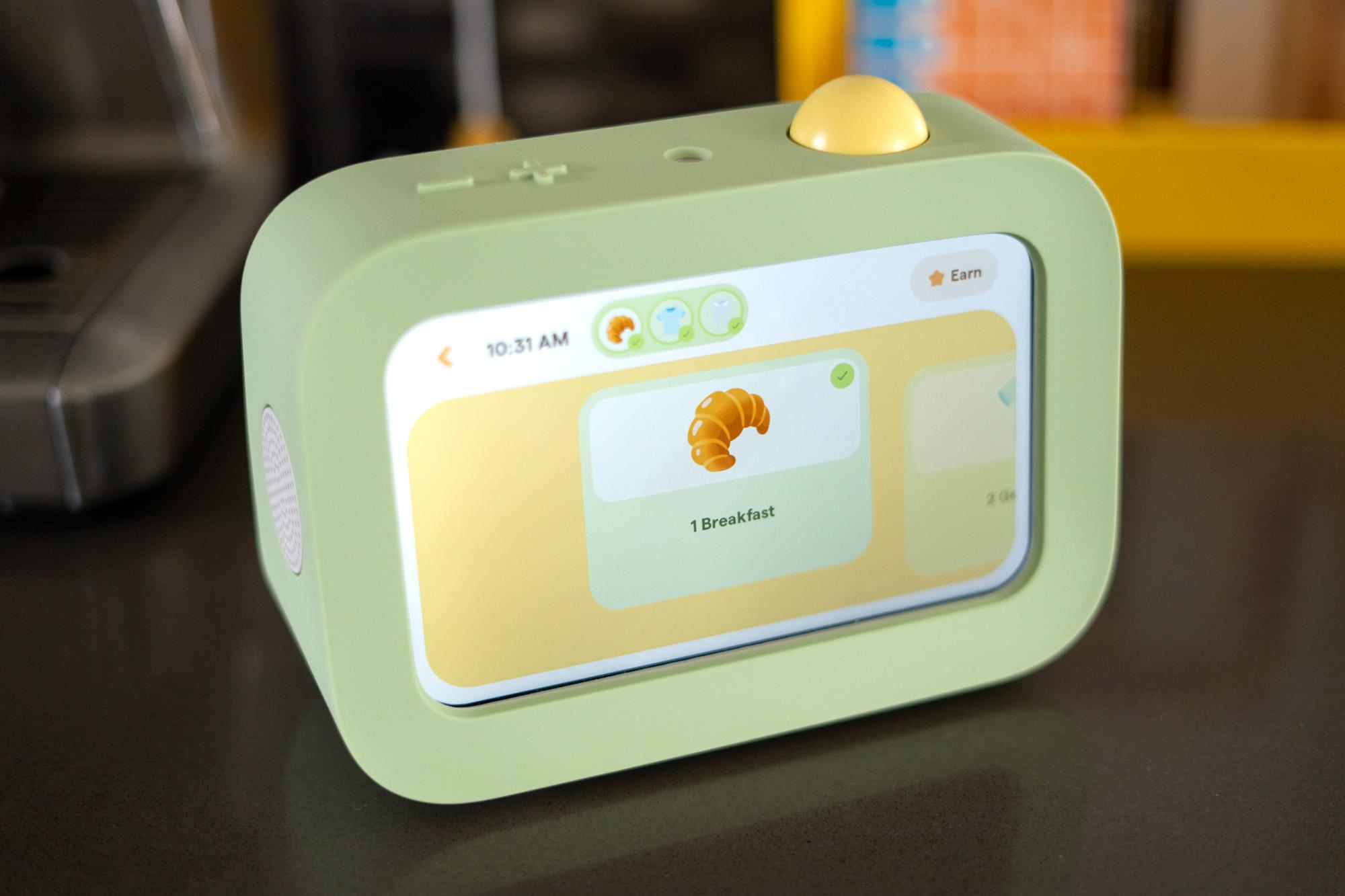 Skylight Buddy chore tracking device showing routines