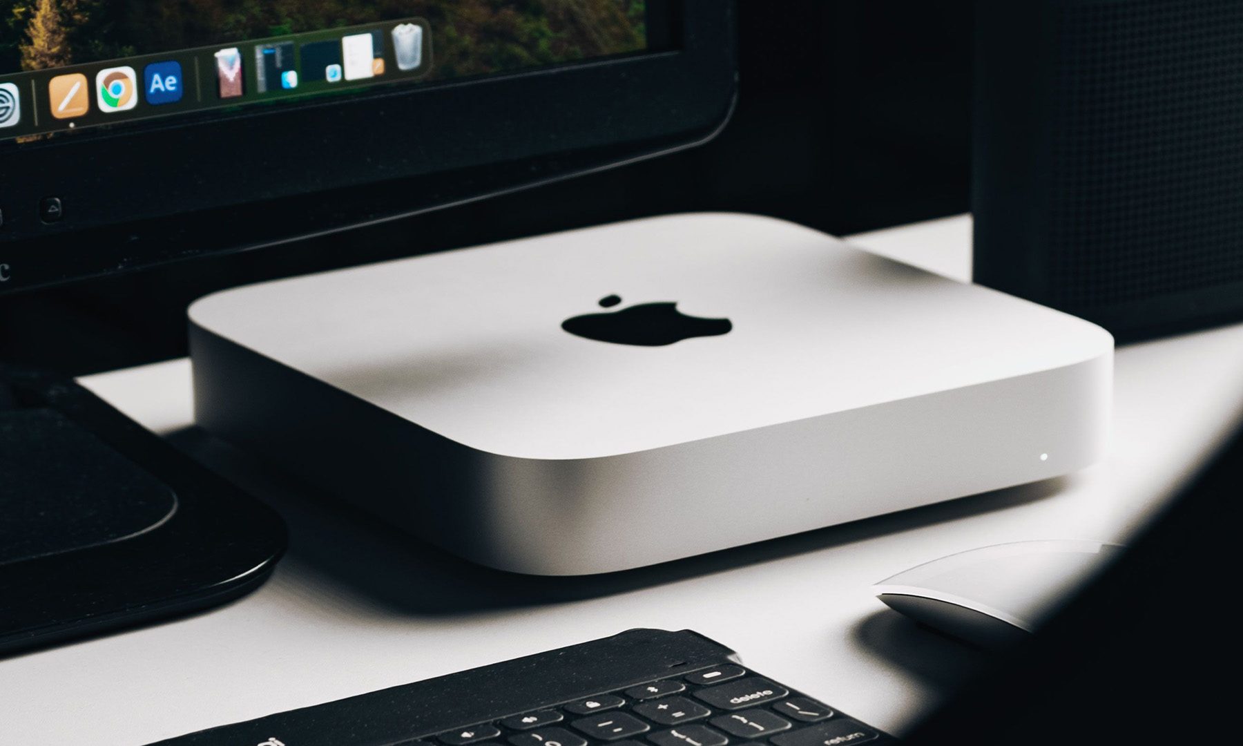 Apple Mac Mini on a Desk