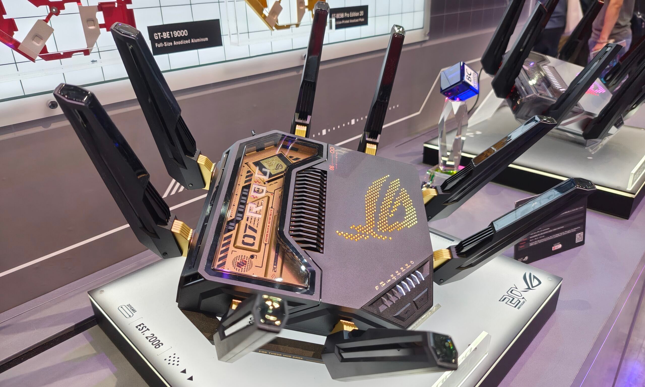 ASUS ROG Rapture GT-BN98 Pro in black and gold
