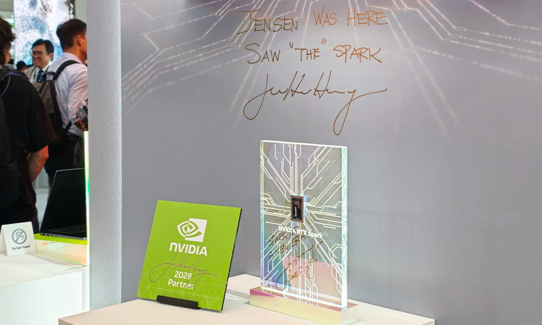 Jensen Huang Signed NVIDIA RTX Spark at MediaTek Booth Computex 2026