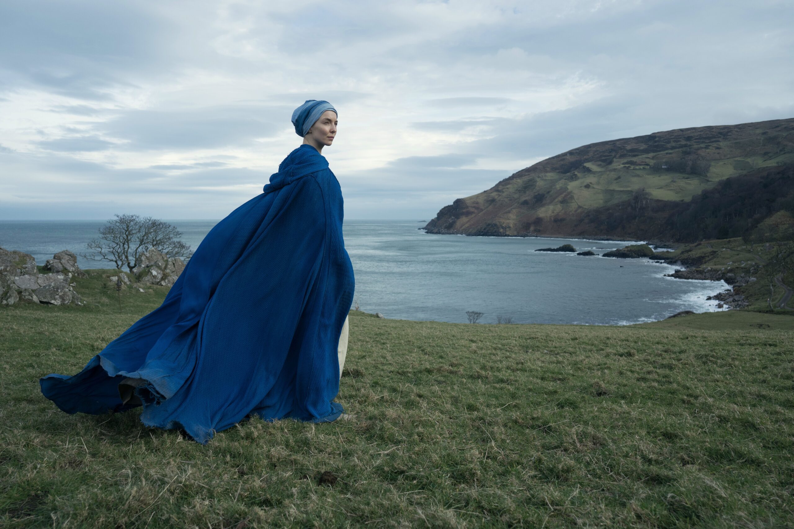 Jodie Comer as Sister Brigid in the A24 film, The Death of Robin Hood.