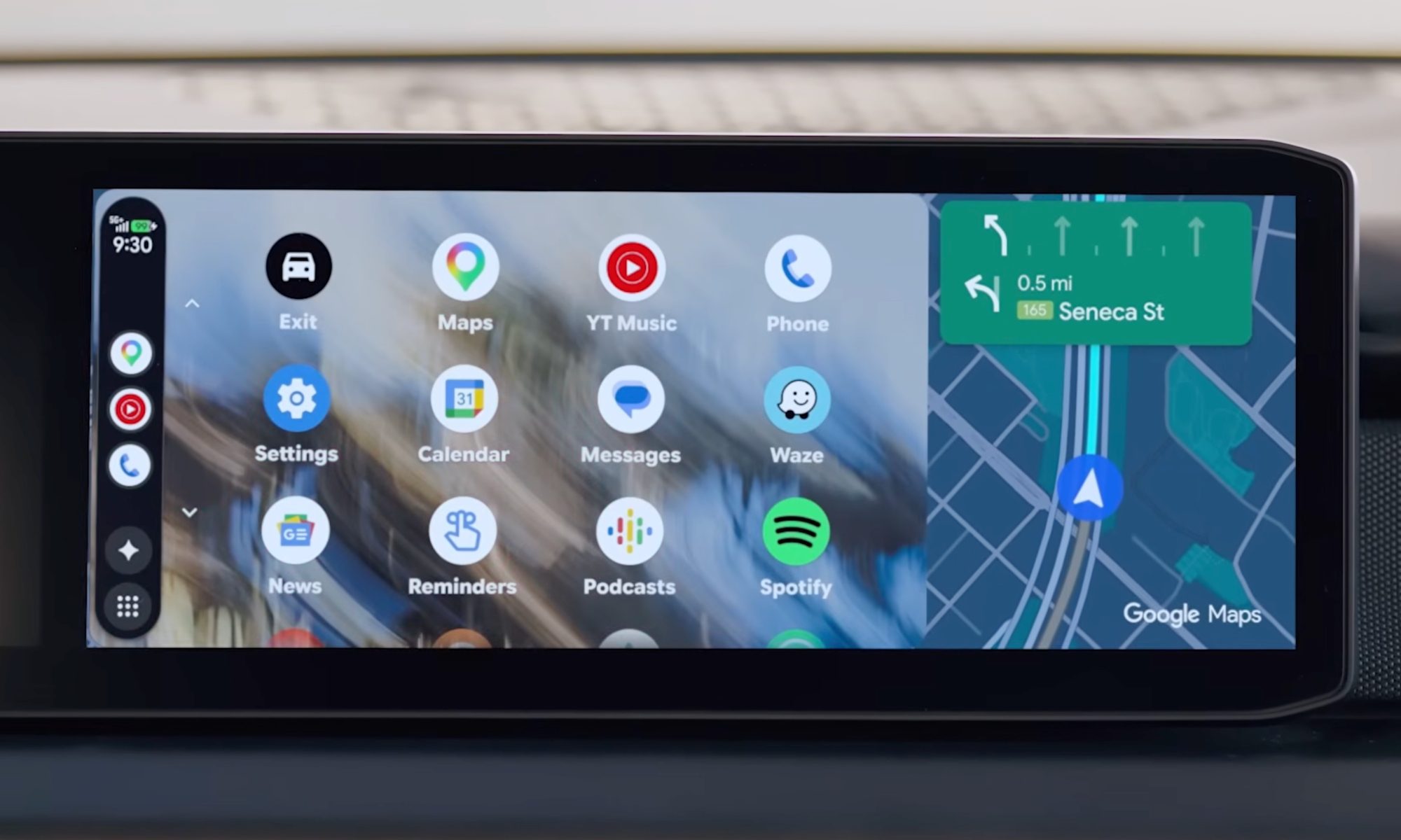 Updated Android Auto interface
