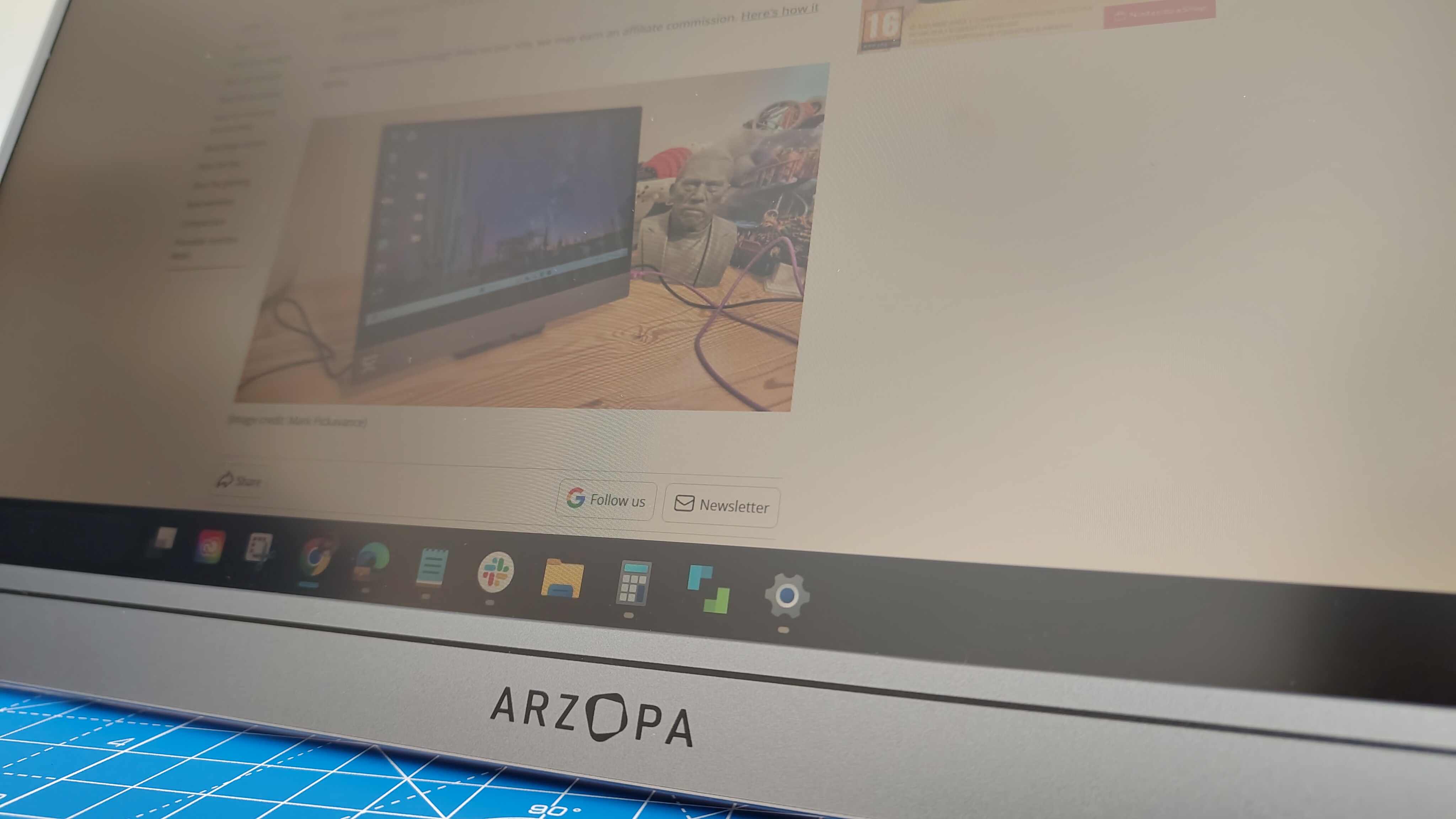 The Arzopa Z3FC during our tests