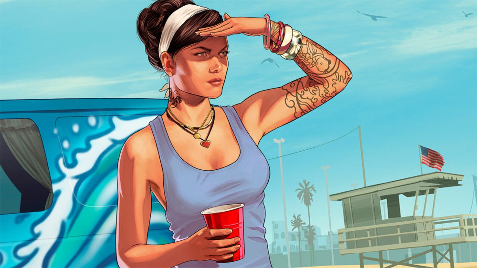 Stylized character art for GTA V.