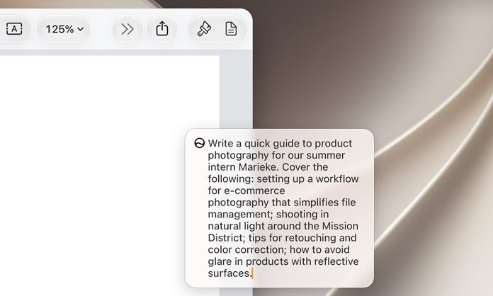 macOS 27 Golden Gate Writing Tools