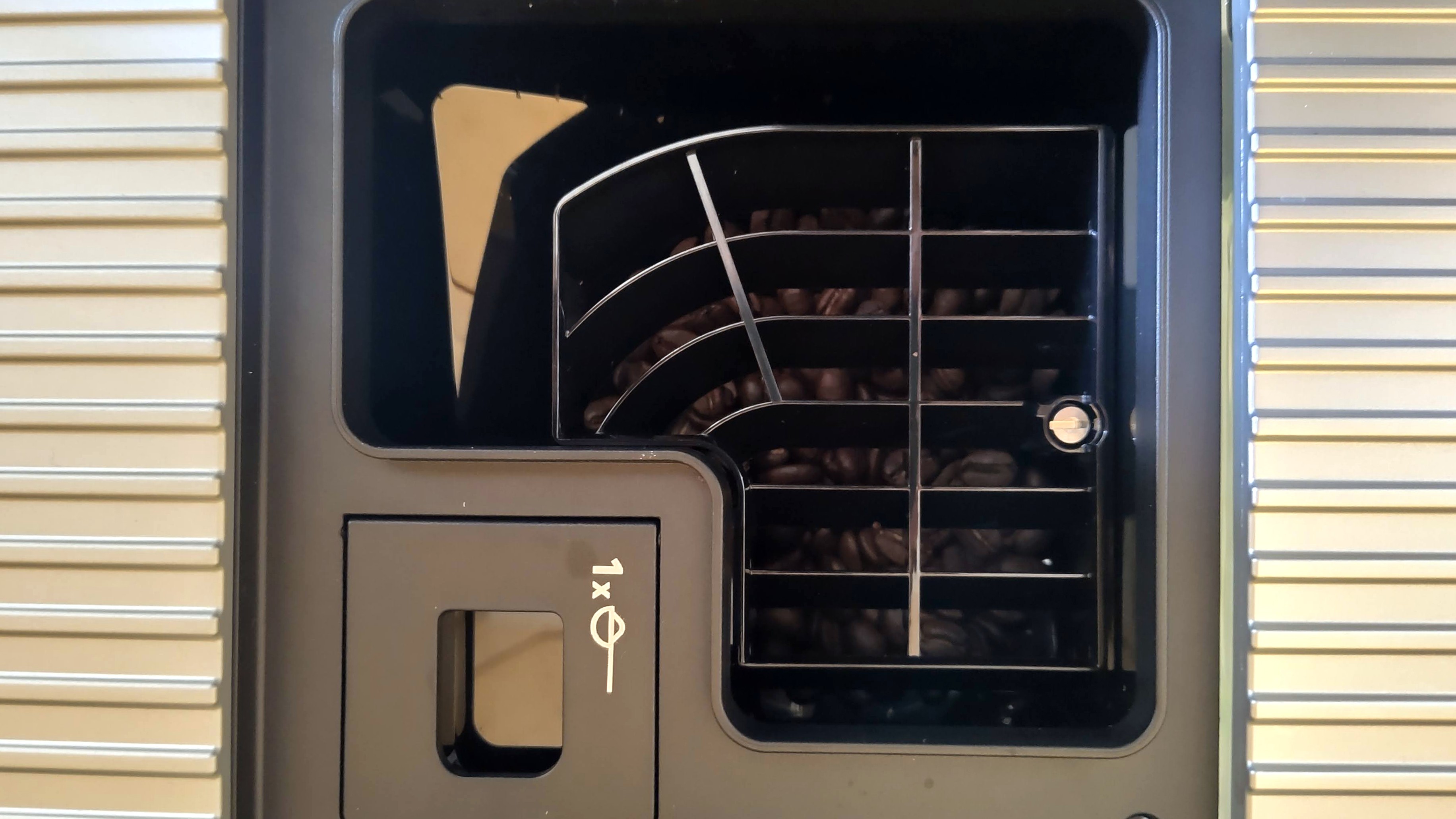 KitchenAid KF4 espresso machine bean hopper