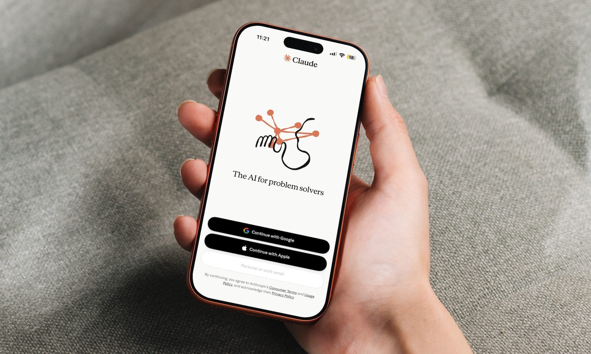 Claude app on iPhone