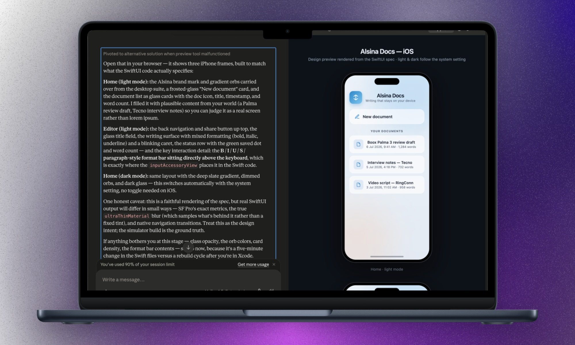 Building an app with Claude.