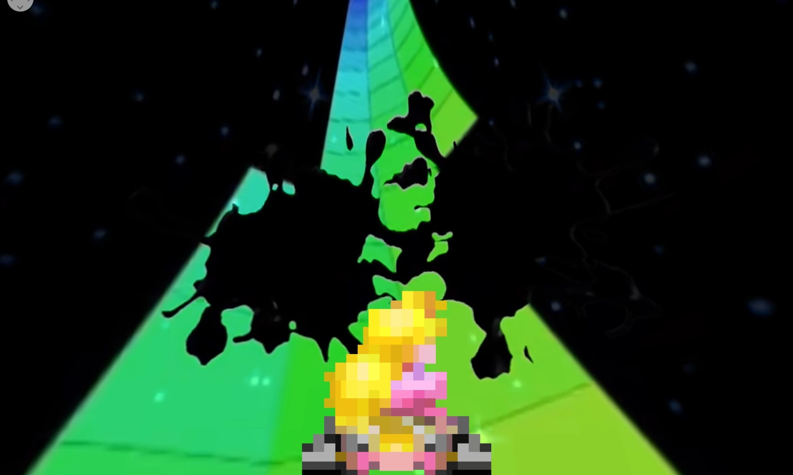 Mario Kart running on YouTube