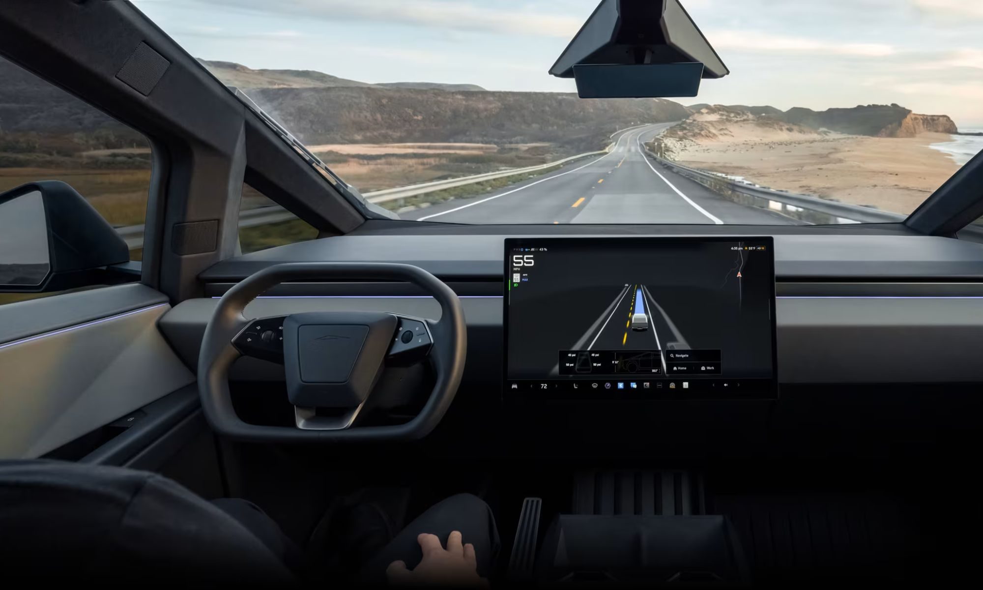 Tesla FSD in action.