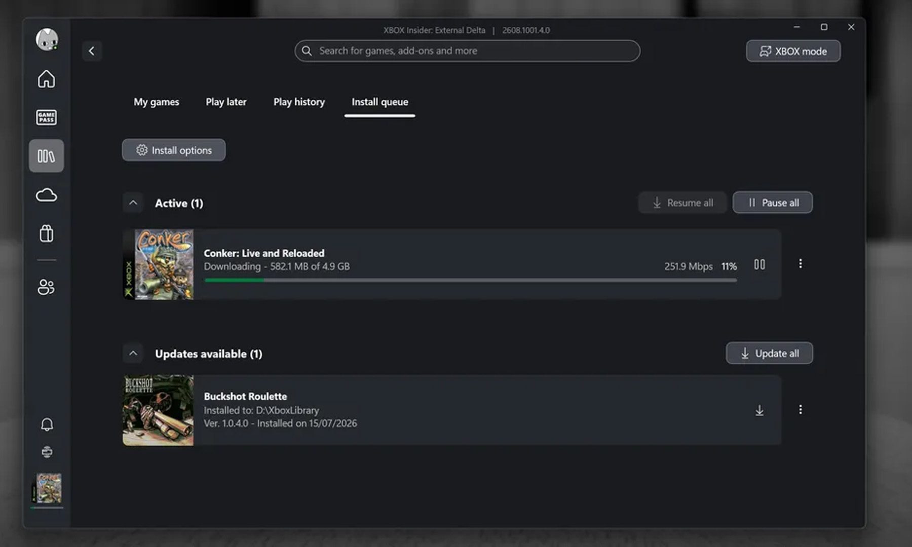 Xbox App Download Speeds