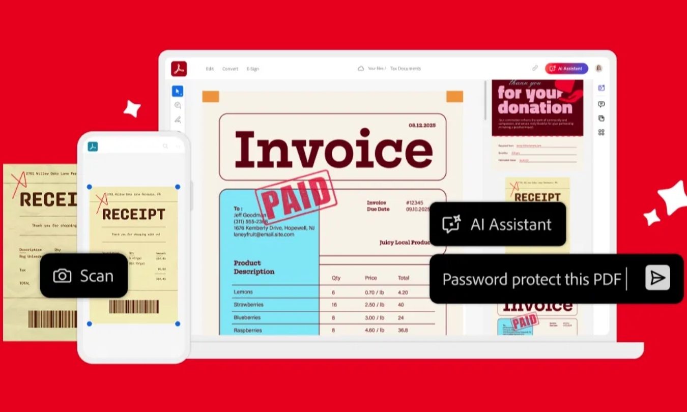 Adobe Acrobat tax prep
