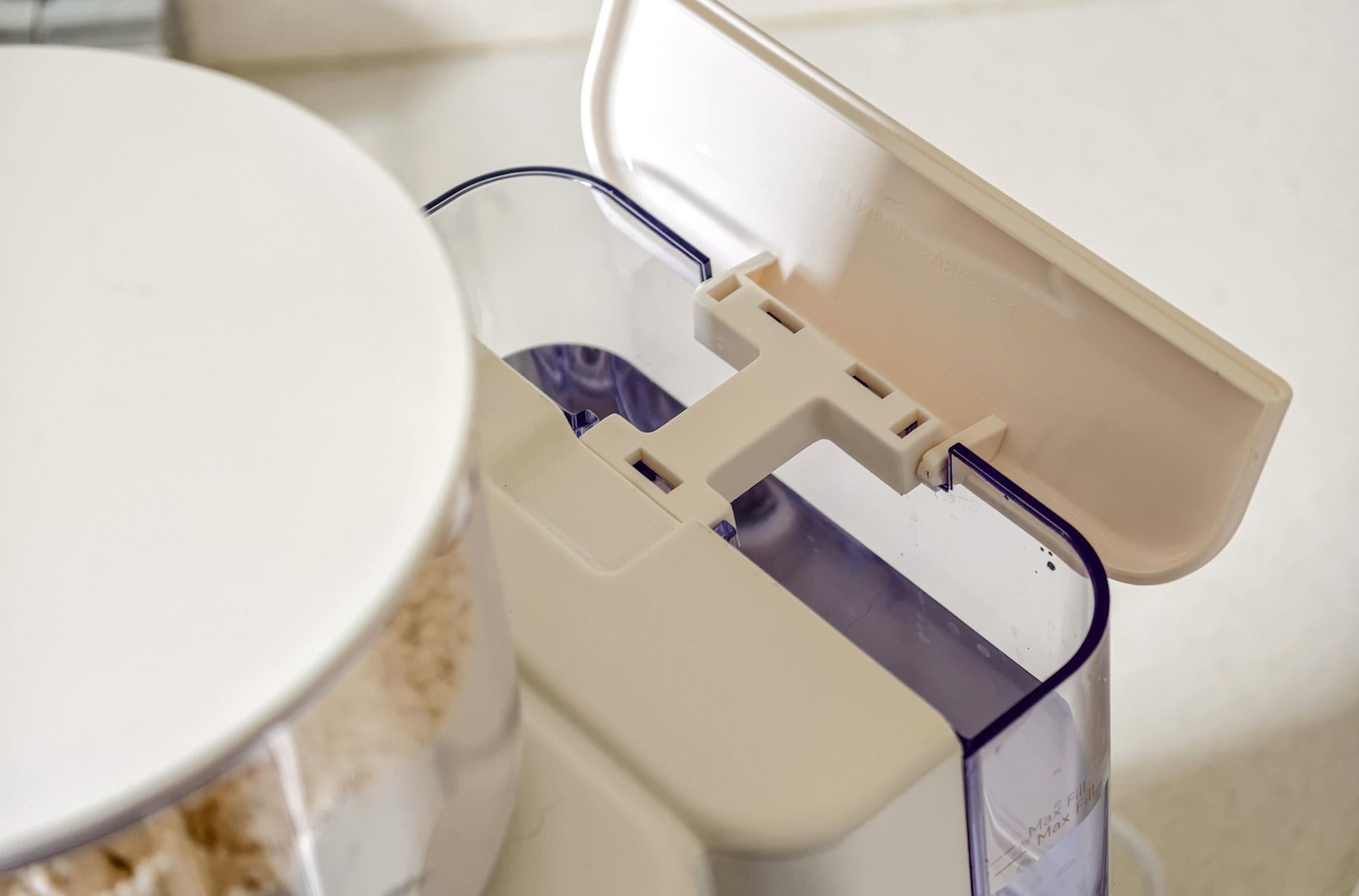 Photo of the Sourdough Sidekick on a kitchen counter showing the water tank