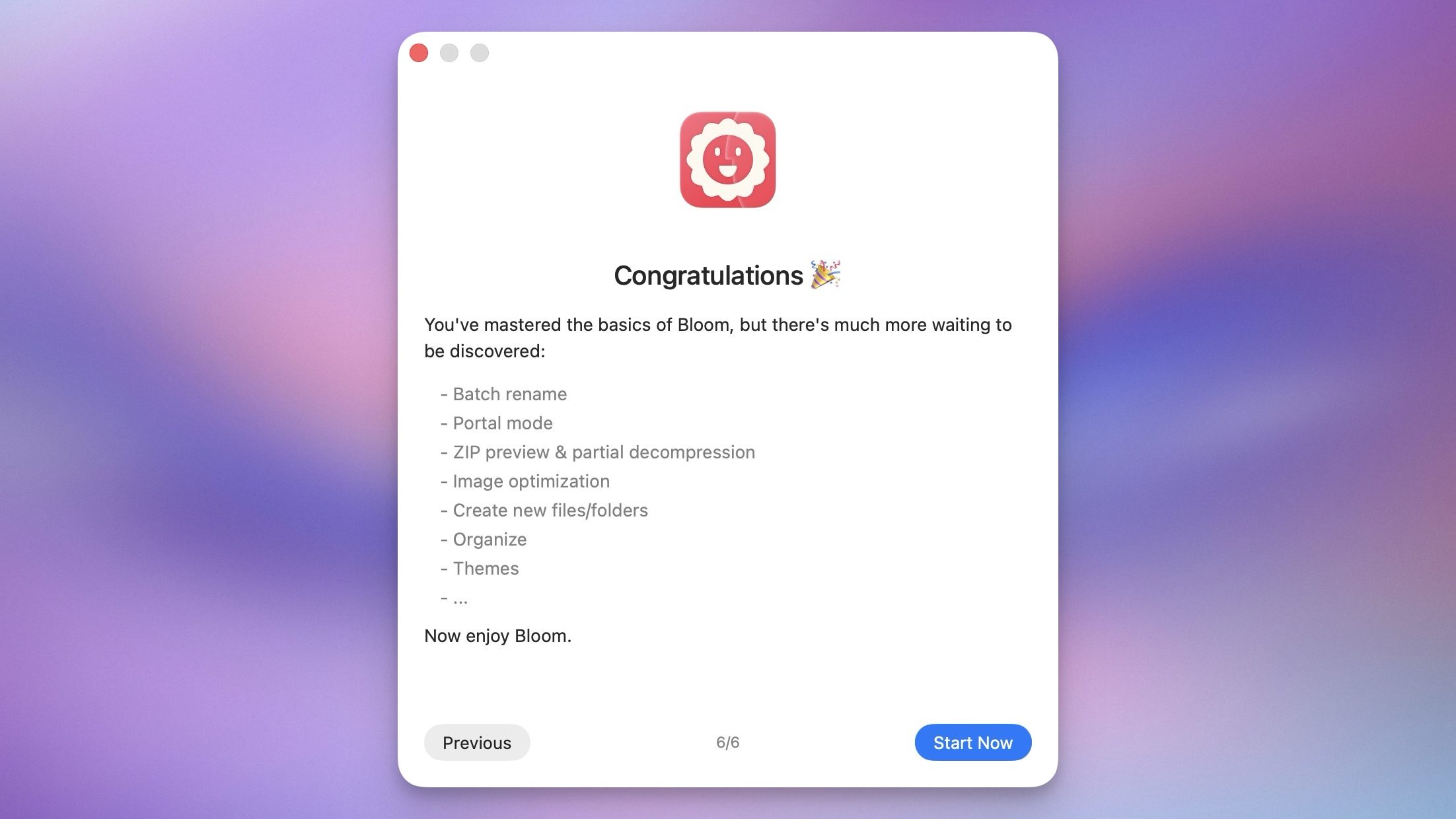 Bloom extra features
