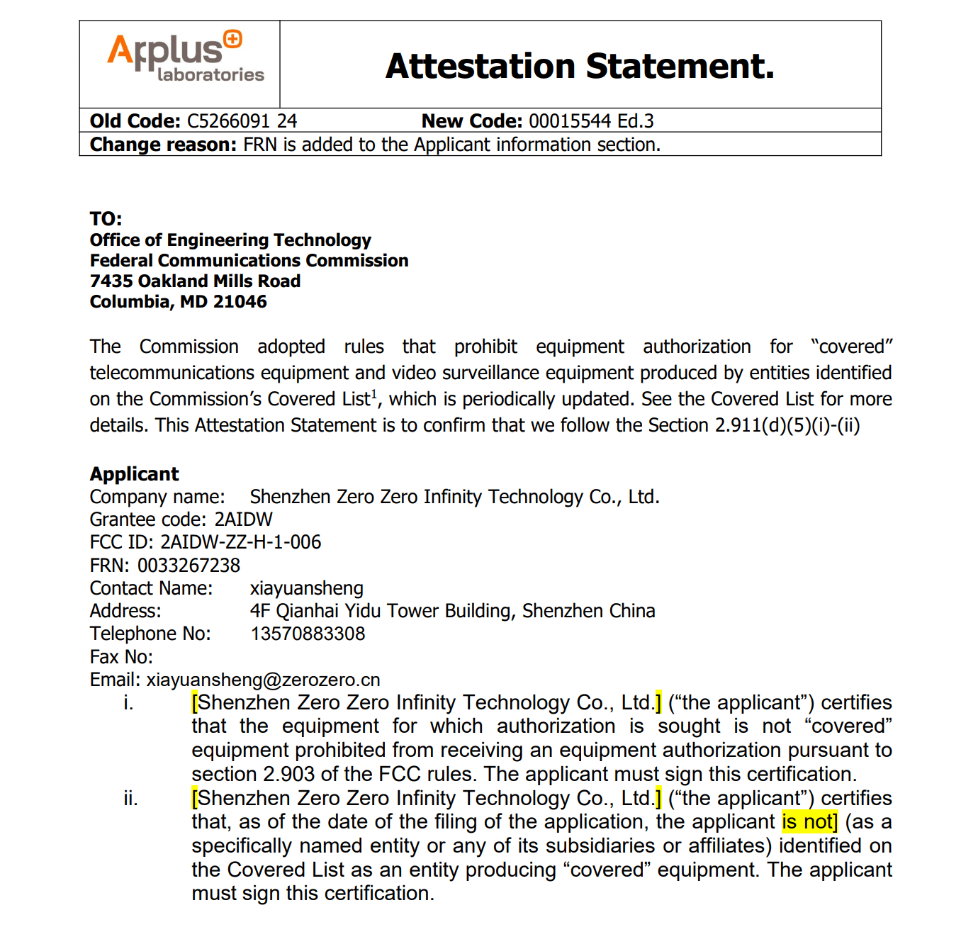 HoverAir effectively says “we’re not on the Covered List…for cameras.”