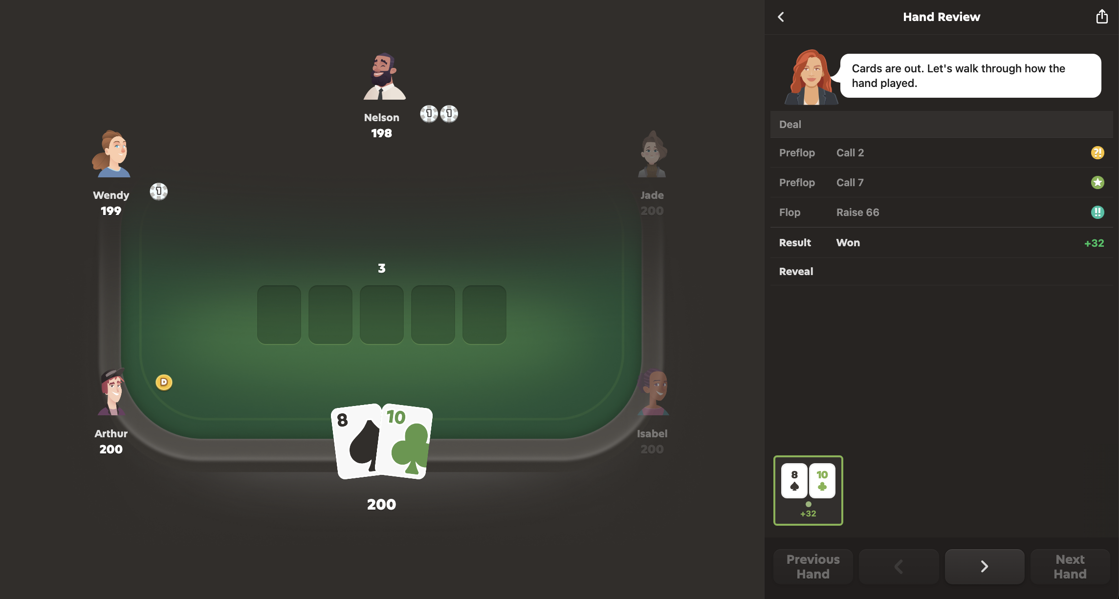 A screenshot of a game review on Gambit