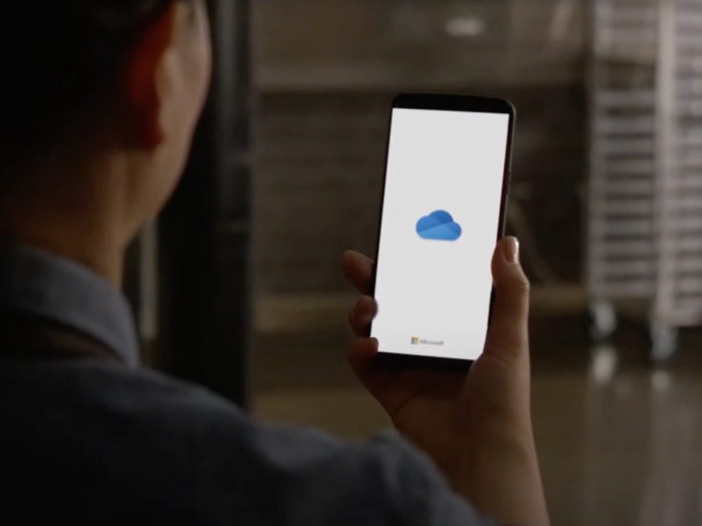 OneDrive running on a phone.